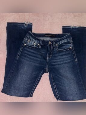 39✨Y2K Stella in Dreams Embellished Bootcut Mid Rise Denim Jeans✨👖